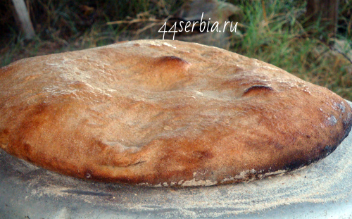 Готовый старинный сербский хлеб