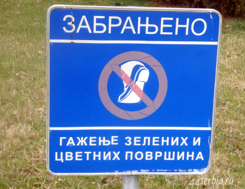 Запрещено по-сербски