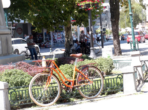 Велосипед и городской вид